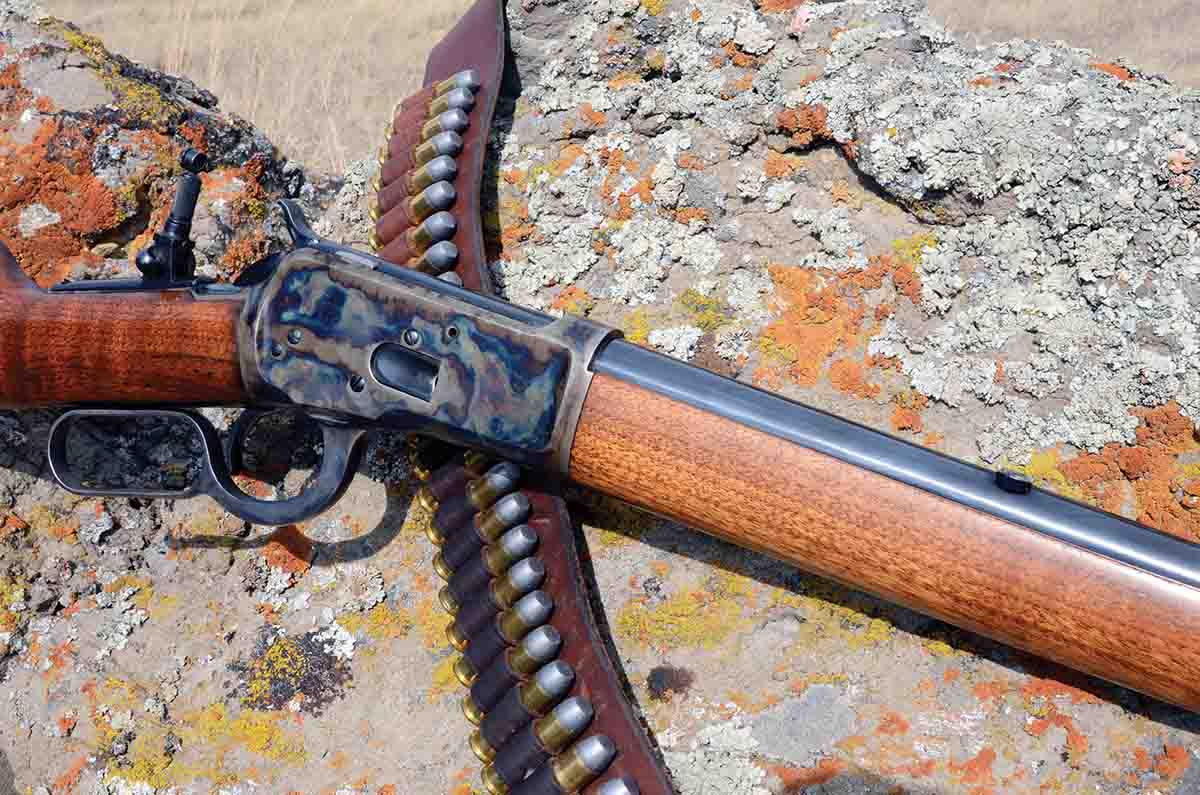 Mike’s restored Model 1892 rifle. Note the Lyman No. 2 tang peep sight.
